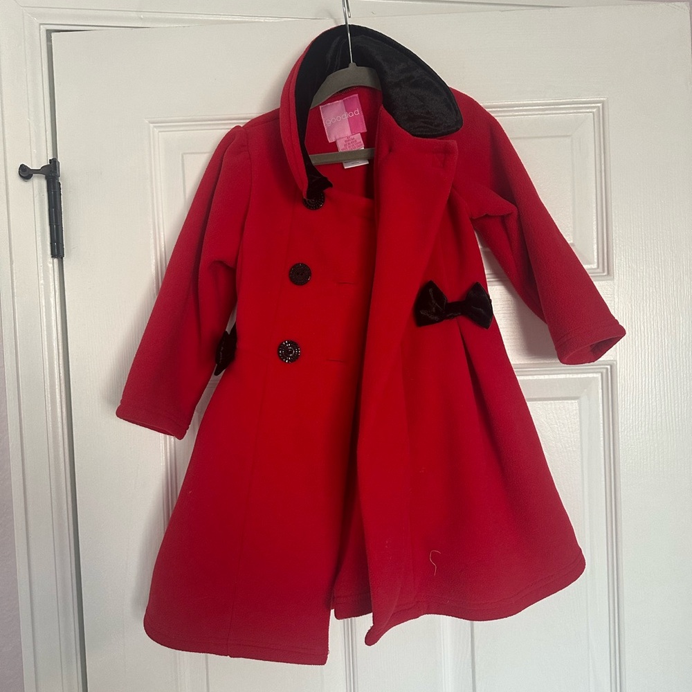 Good Lad Classic Red Pea Coat for Kids